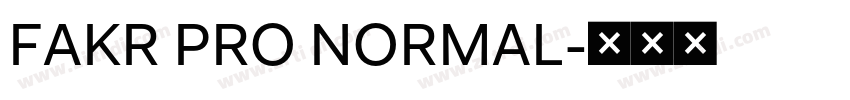FAKR PRO NORMAL字体转换